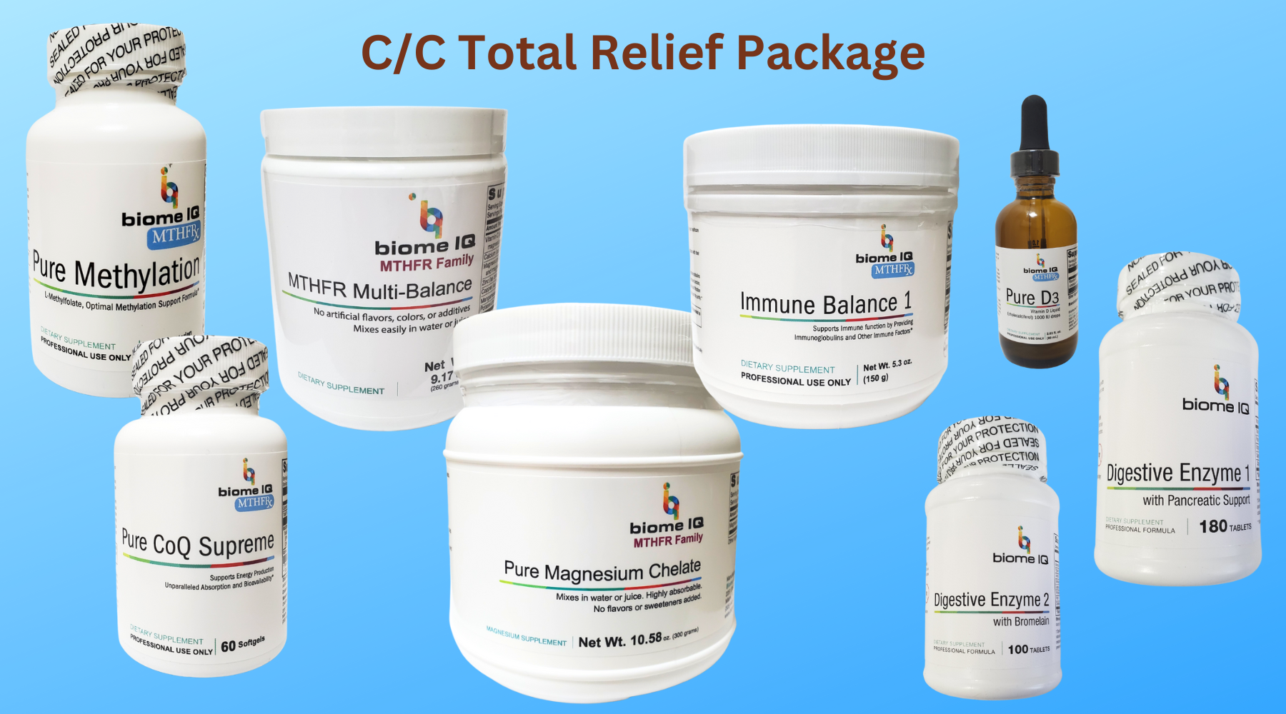 C/C Total Relief Package (Multi-Balance, PM, P-COQ-S, IB1, P-D3, DE1, DE2, PM-Chelate) 10% de réduction