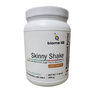 Le Skinny Shake est un mélange de shake riche en nutriments conçu pour répondre aux besoins des personnes ayant des restrictions alimentaires, comme les régimes végétaliens, végétariens, sans soja, sans produits laitiers, sans sucre et sans stévia. Skinny Shake est une source alternative de protéines de qualité. Notre formule combine un mélange de protéines naturelles de pois et de riz, des enzymes végétales, des fibres, avec des micronutriments essentiels : vitamines B activées, magnésium, sélénium, et est sans sucre/stévia. Soutient le métabolisme des protéines, la santé cardiaque et la santé gastro-intestinale.